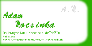 adam mocsinka business card